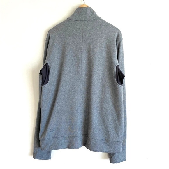 LULULEMON Mens XL Full Zip Stretch Vented Track Jacket Gray - Picture 2 of 9